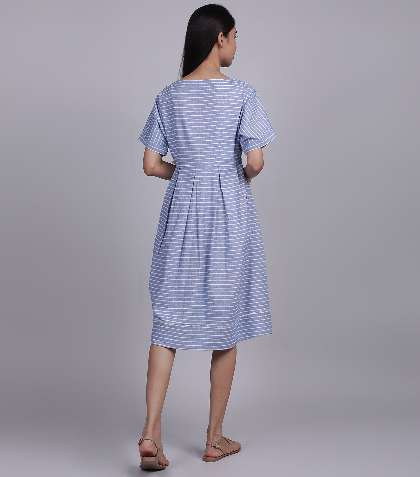 Stripe Cotton Linen Dress
