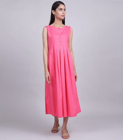 Pink Summer Popline Dress