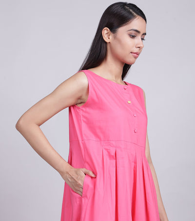 Pink Summer Popline Dress