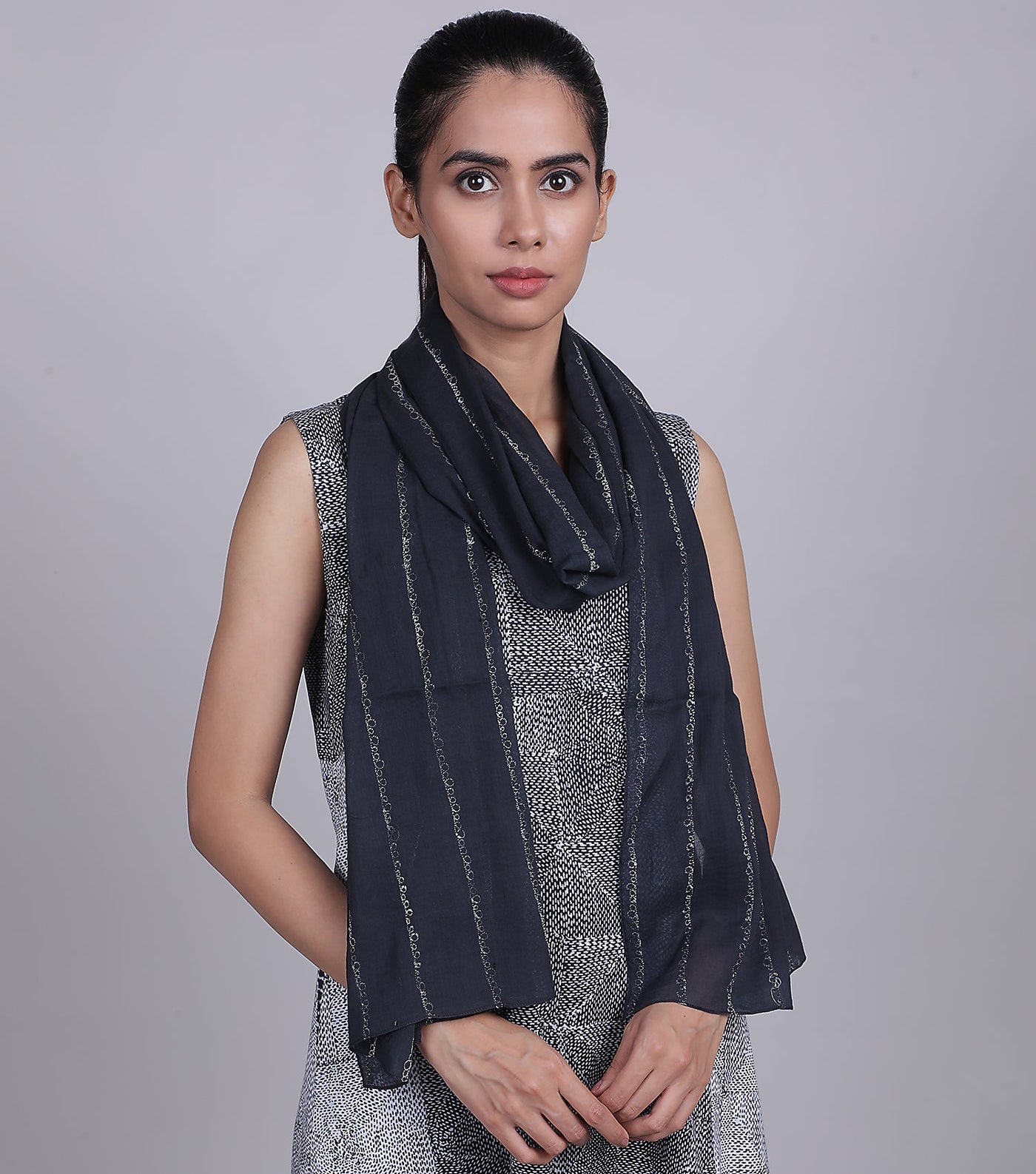 Black Cotton Stole