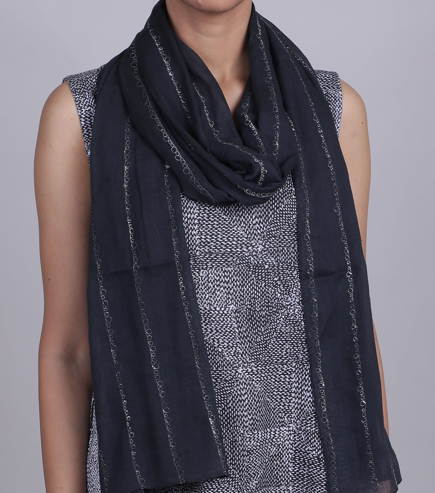 Black Cotton Stole