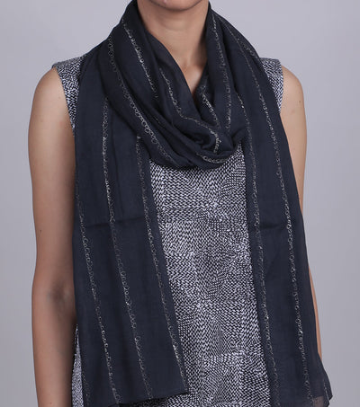 Black Cotton Stole
