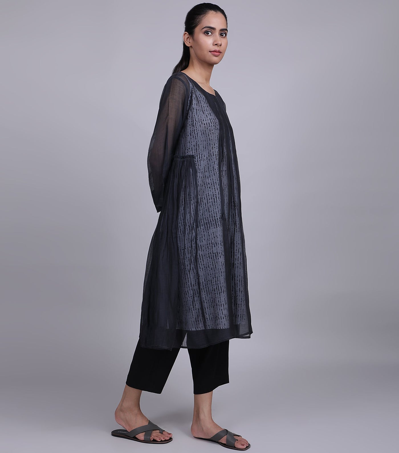 Black Chanderi Tunic