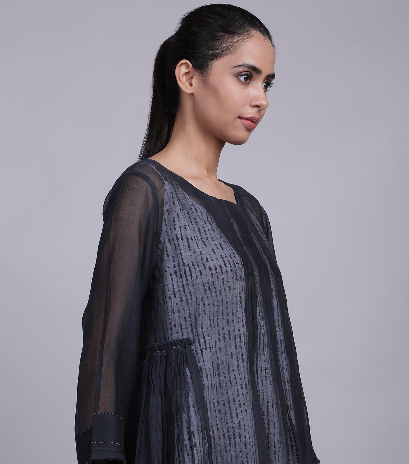 Black Chanderi Tunic