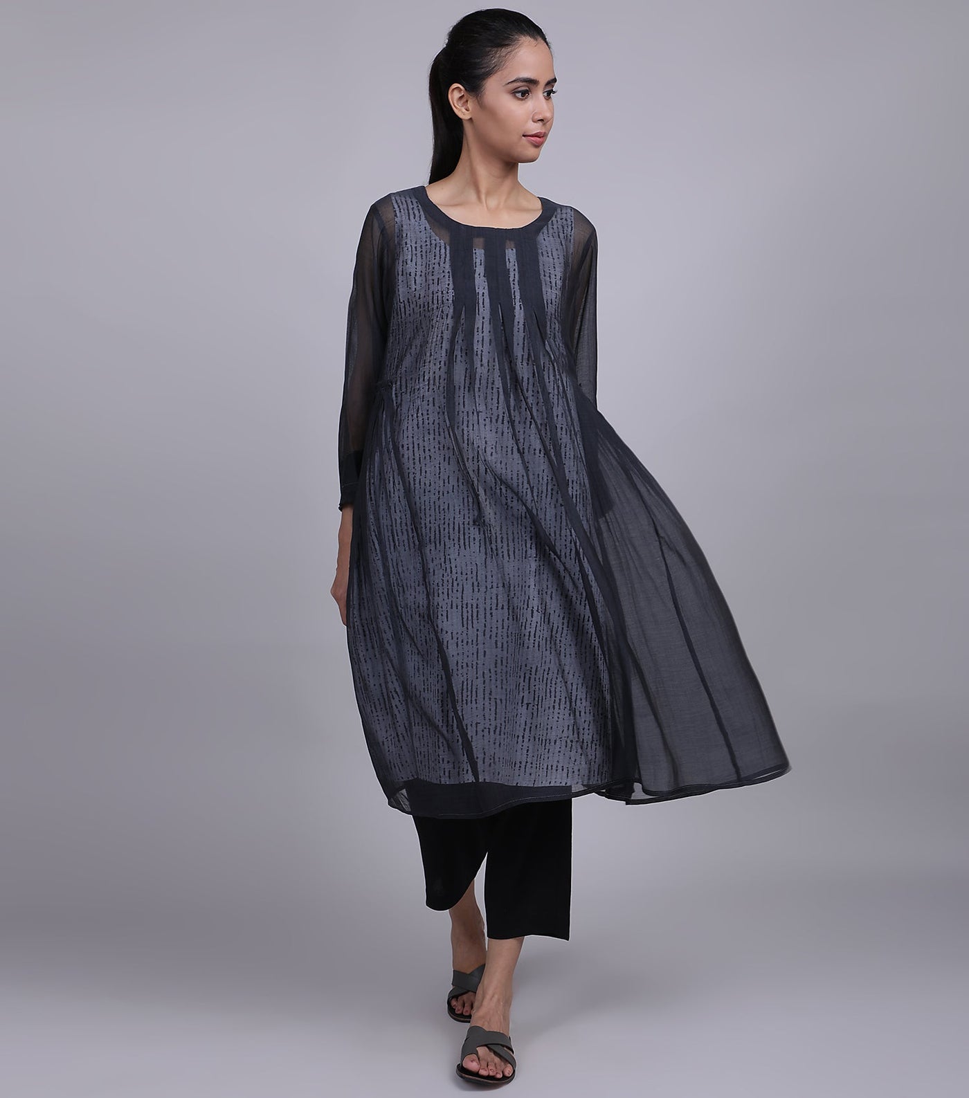 Black Chanderi Tunic