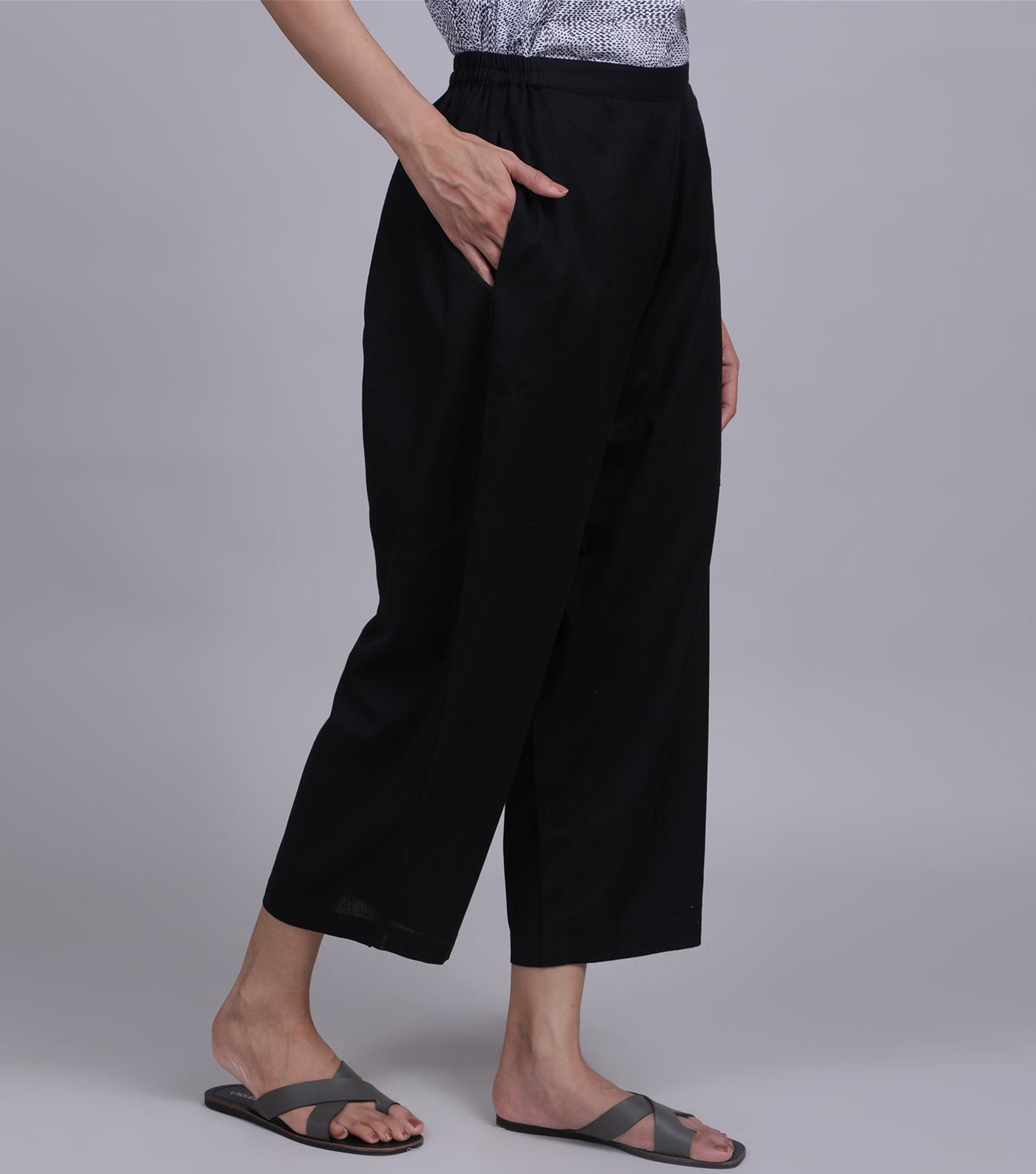 Black Cotton Pant