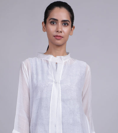 White Chanderi Kedyio Set