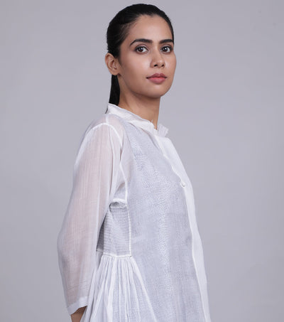 White Chanderi Kedyio Set