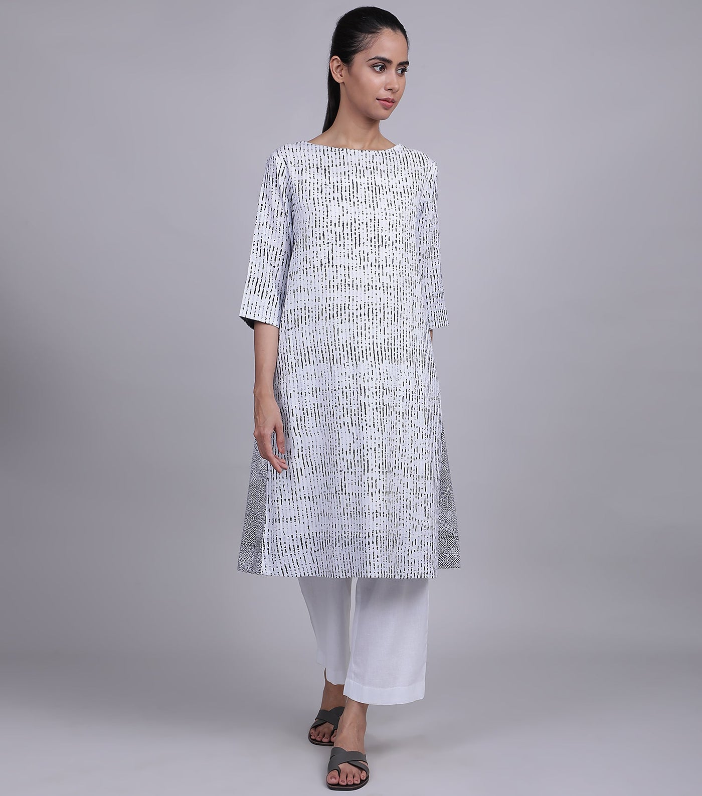 White Cotton Linen Tunic