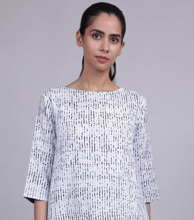 White Cotton Linen Tunic