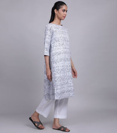 White Cotton Linen Tunic