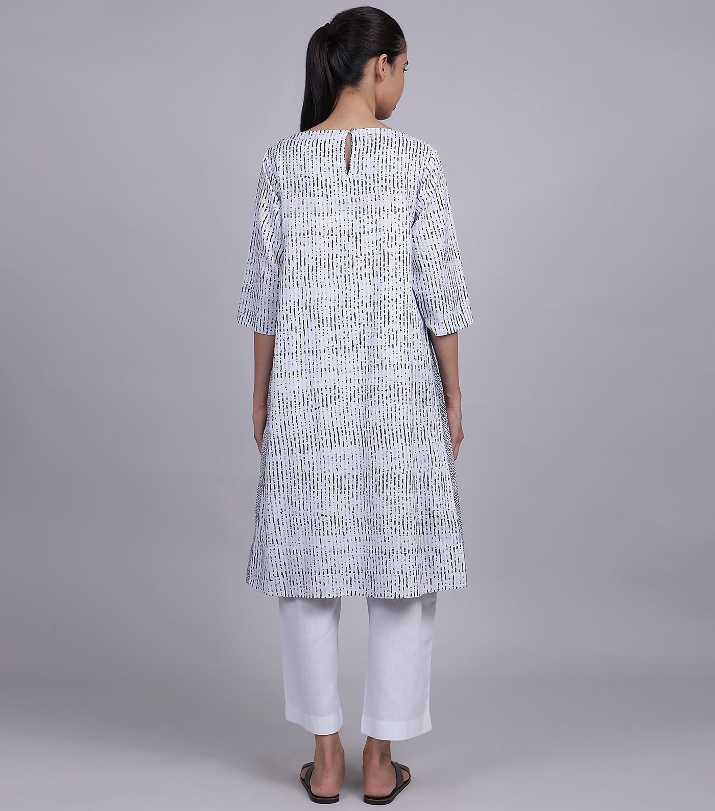 White Cotton Linen Tunic
