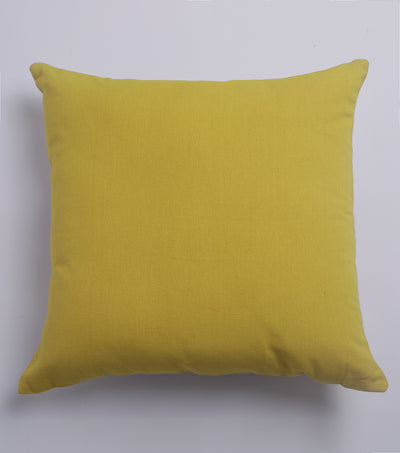Yellow Floral Printed Cushion Cover