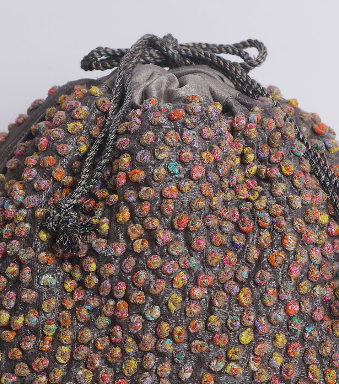 Silk French Knot Potli