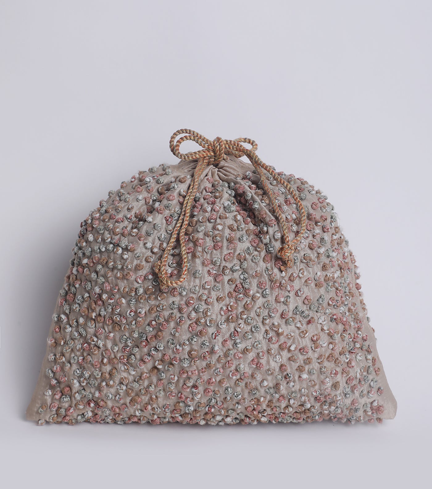 Silk French Knot Potli