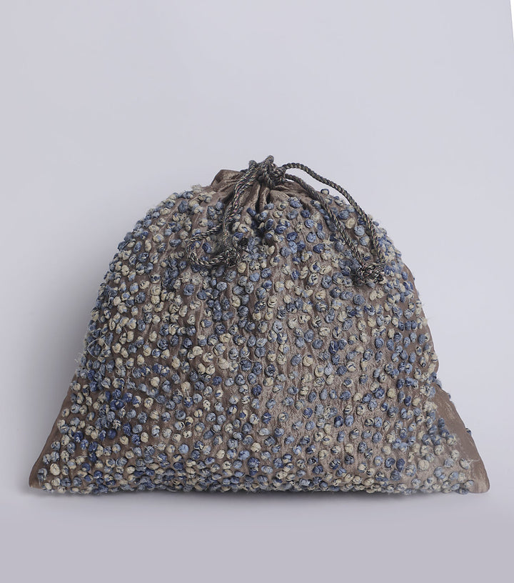 Silk French Knot Potli