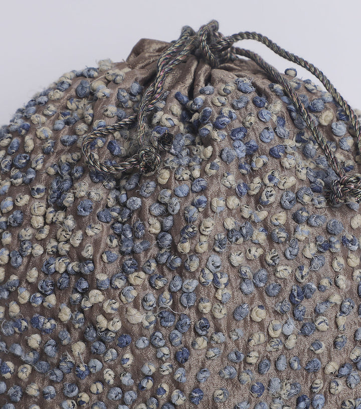 Silk French Knot Potli