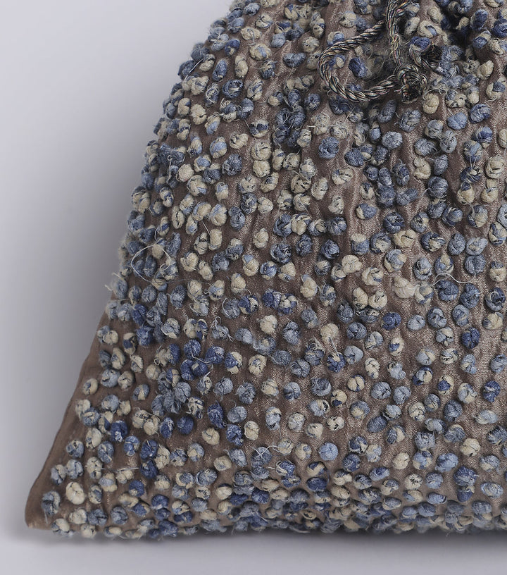 Silk French Knot Potli