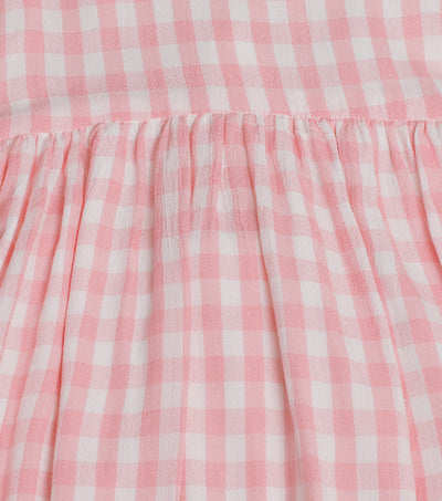 Peach flared dress
