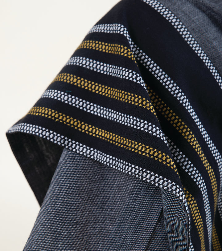 Black Cotton Woven Kurta