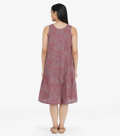 Summer flared cotton dress