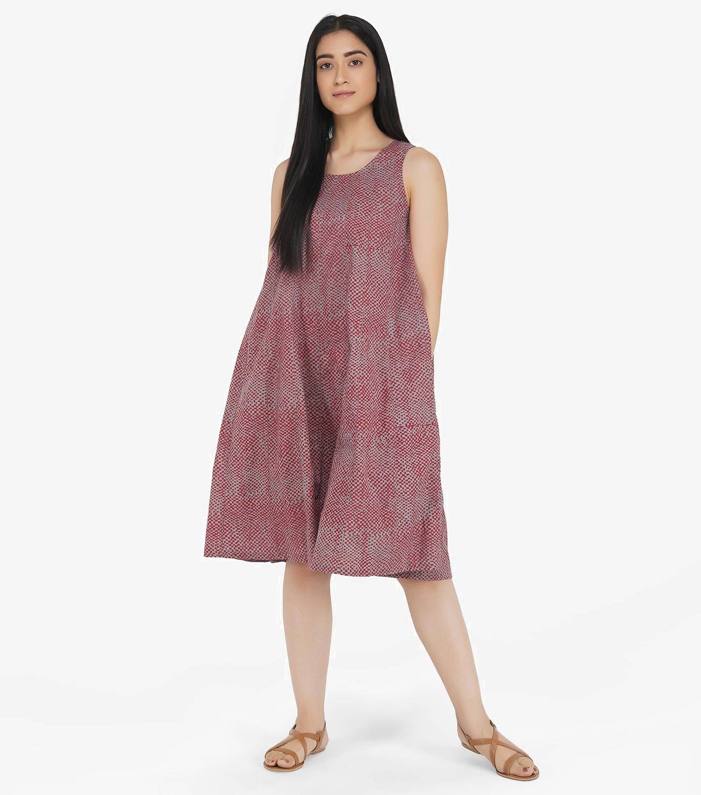 Summer flared cotton dress