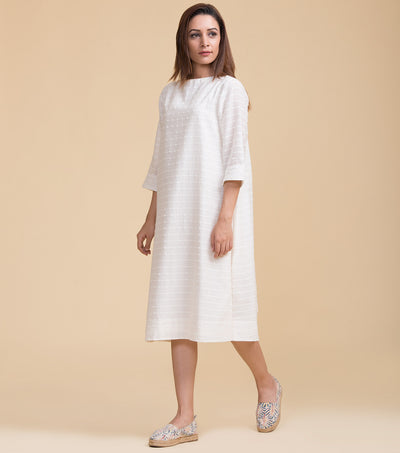 White Cotton Summer Dress