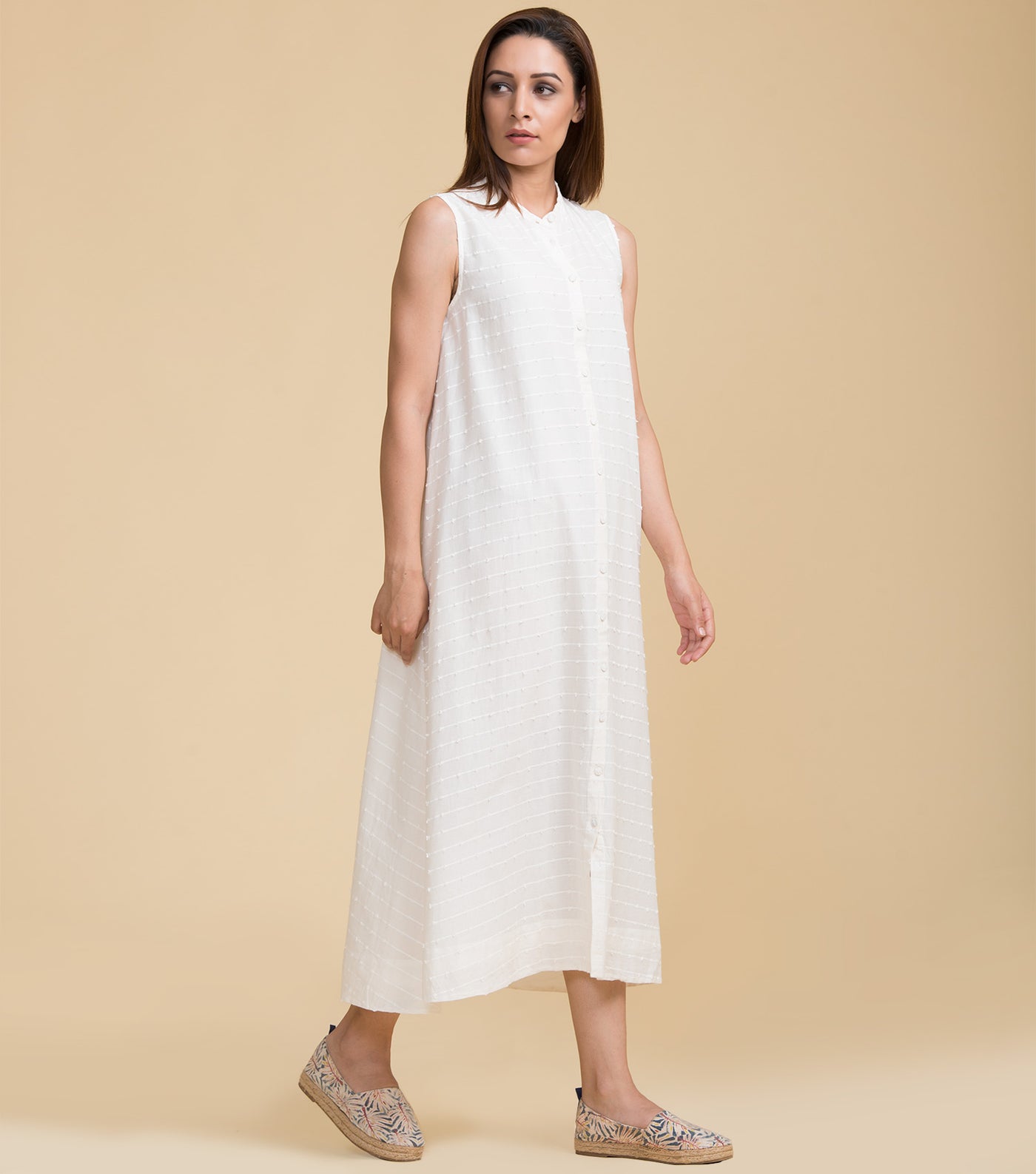 White Cotton Summer Dress