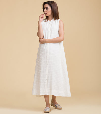 White Cotton Summer Dress