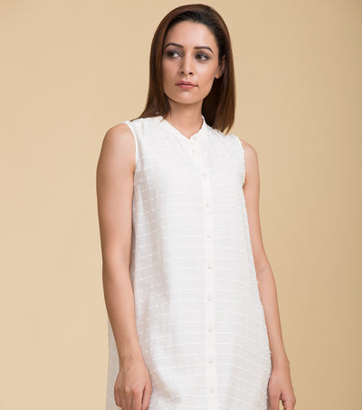 White Cotton Summer Dress