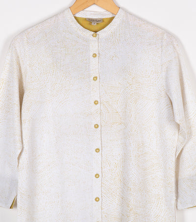 White Cotton Shirt Kurta