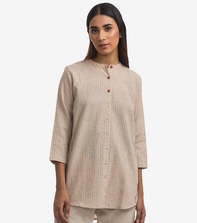 Beige khadi Shirt