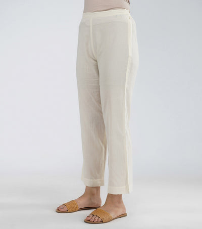 Natural cotton straight pant