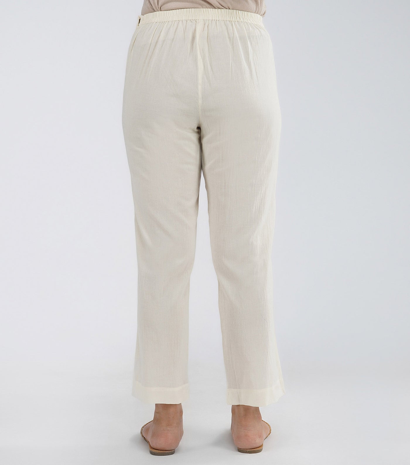 Natural cotton straight pant