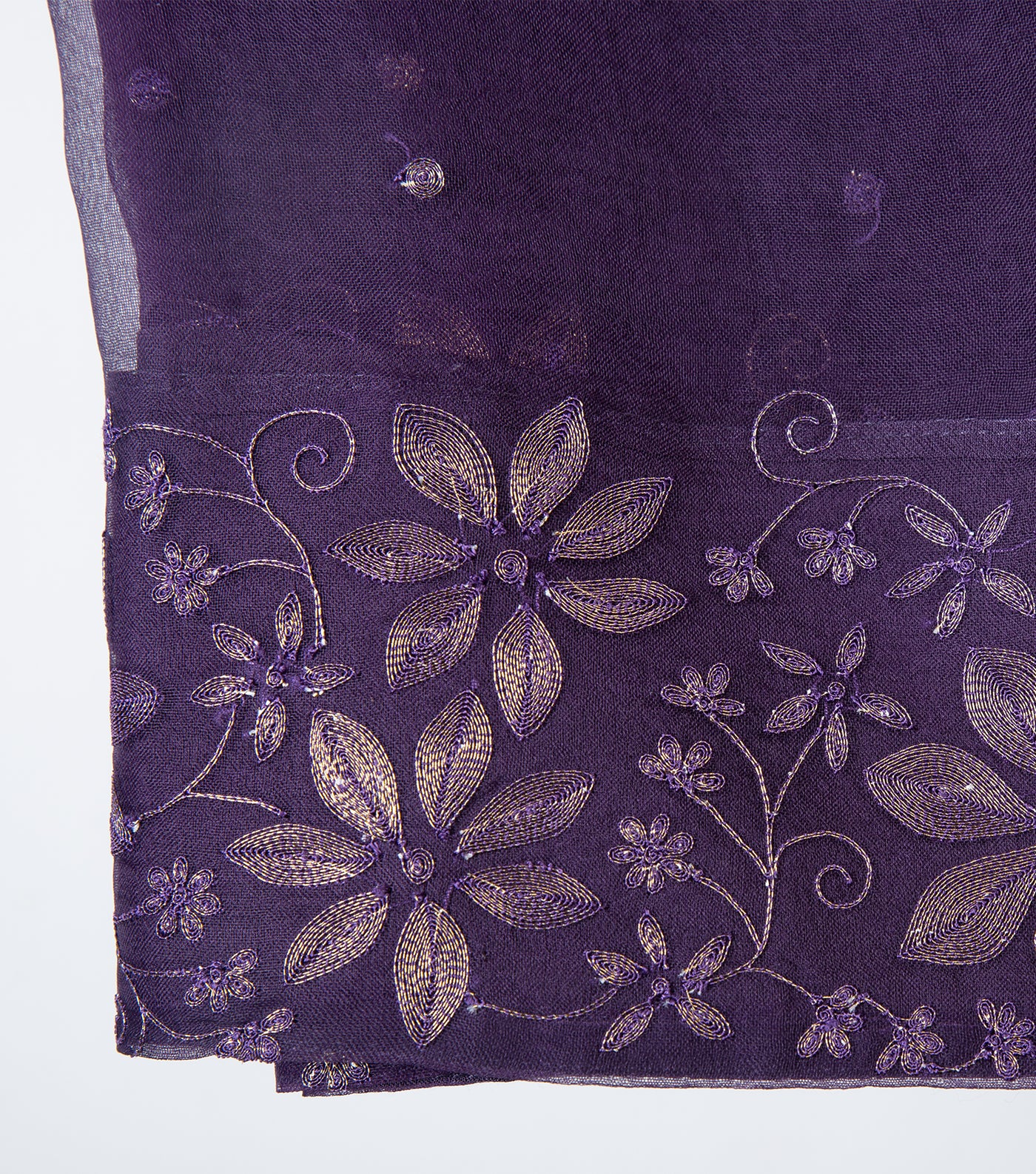 Purple Embroidered Organza saree