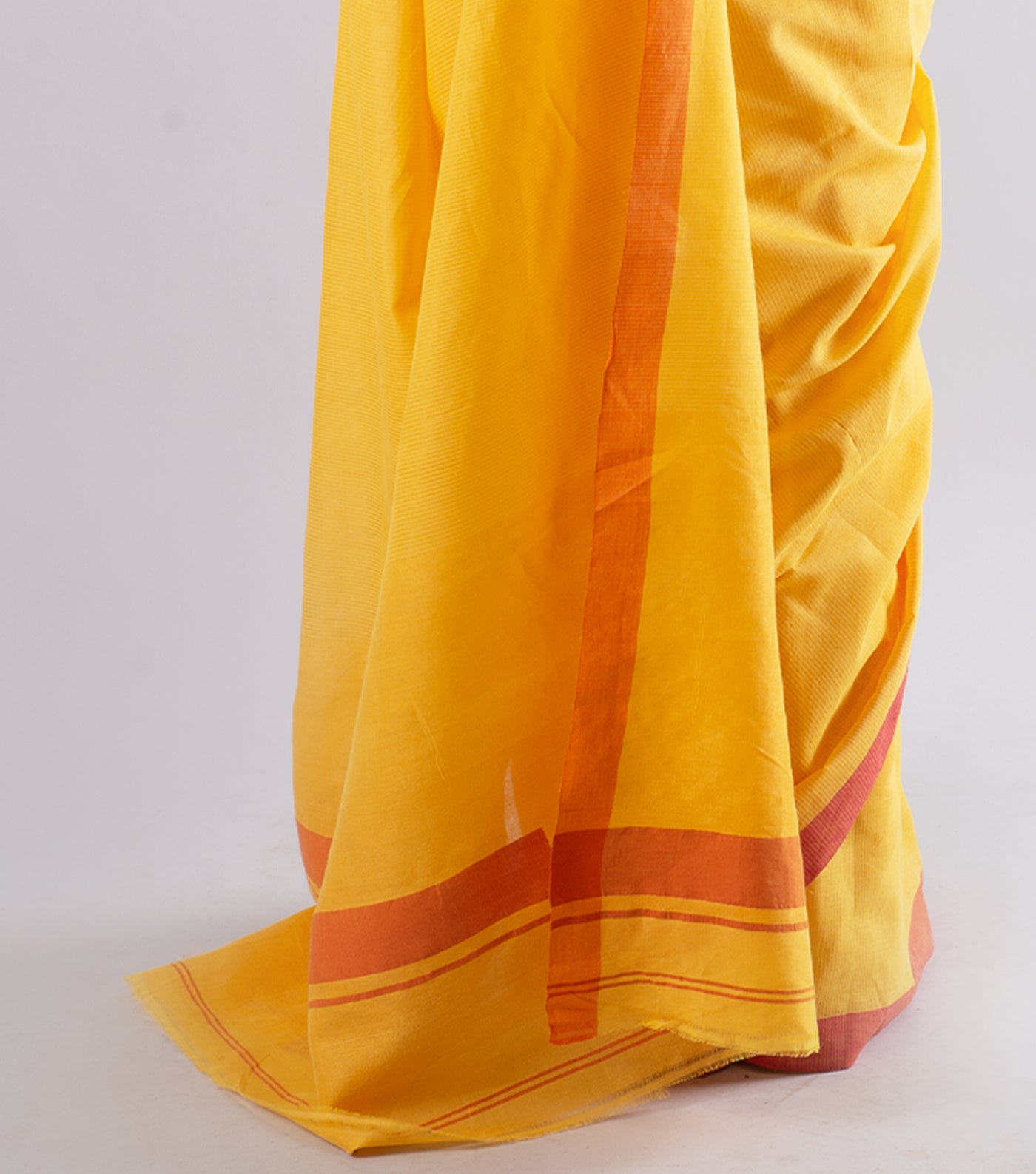 Yellow Hand Woven Cotton Saree