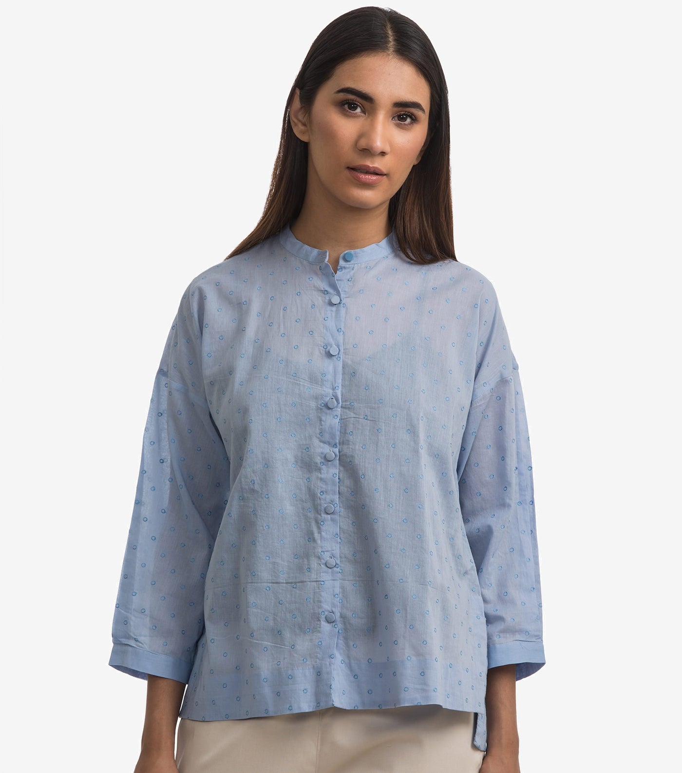 Blue cotton Shirt top