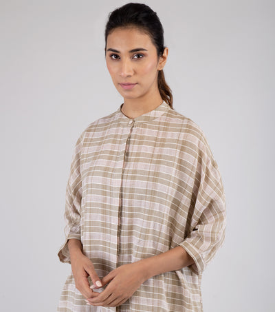 Beige cotton kurta