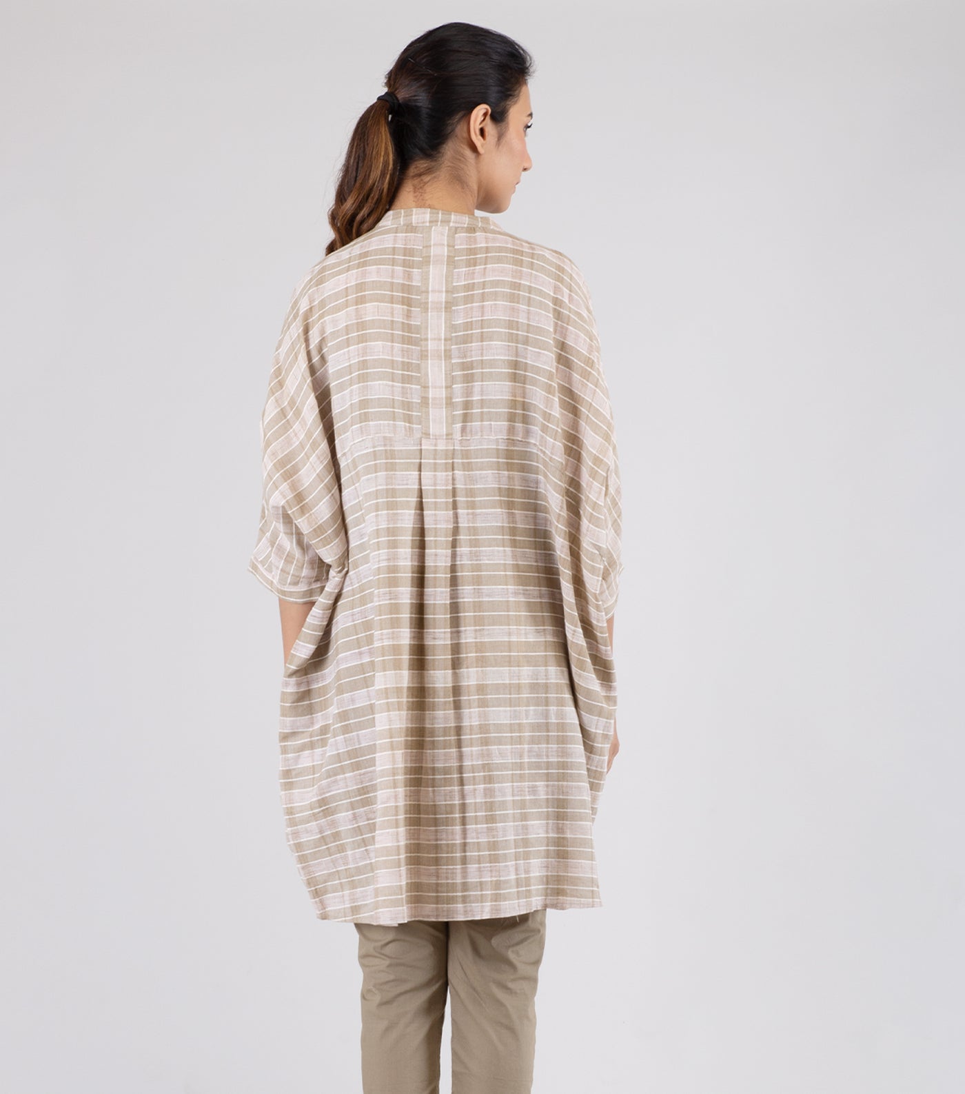 Beige cotton kurta