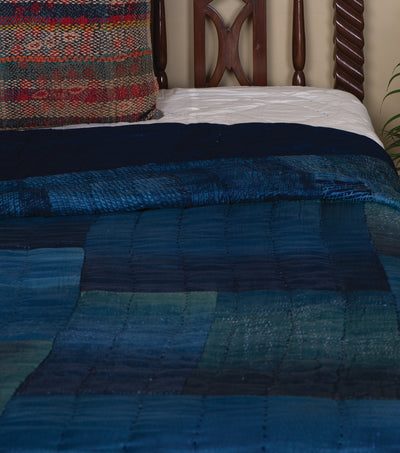 Navy Silk Quilt