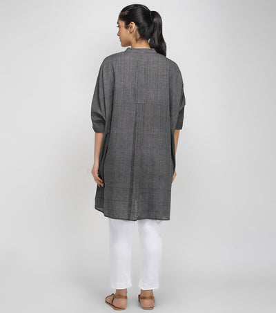 Black striped antifit cotton shirt