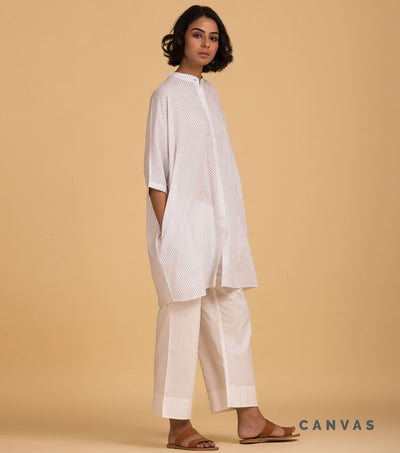 White cotton Shirt Tunic