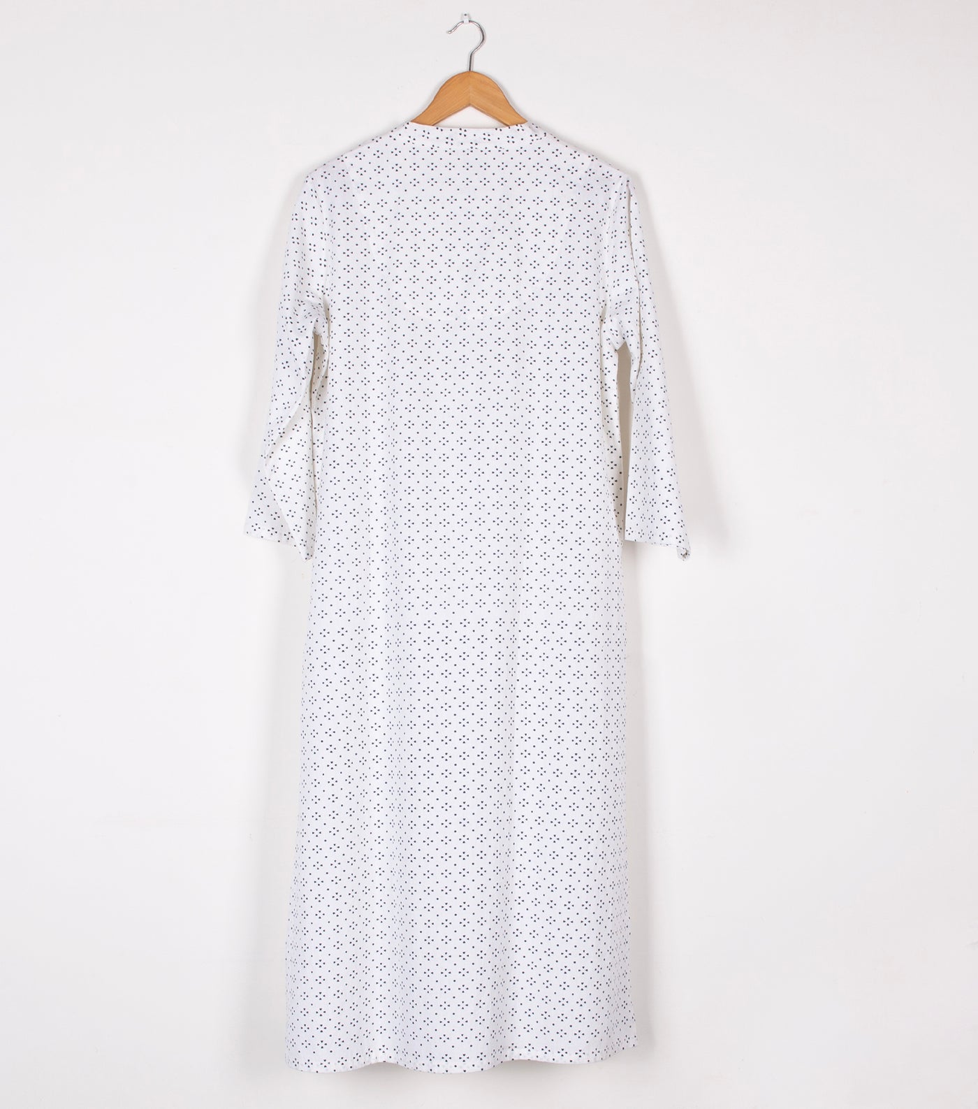 White Cotton printed Kurta