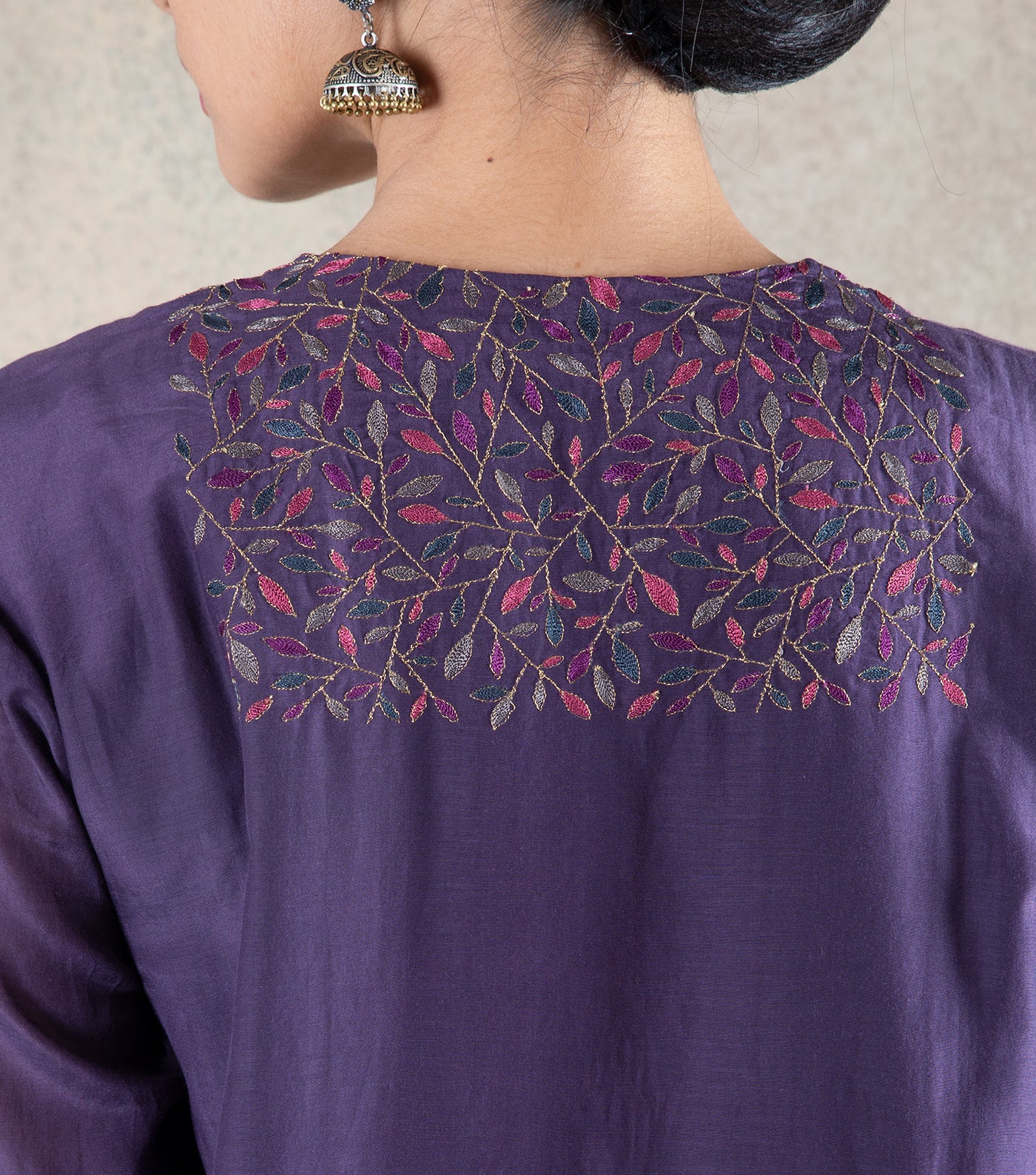 Purple Cotton Silk Kurta & Chanderi Dupatta Suit Set