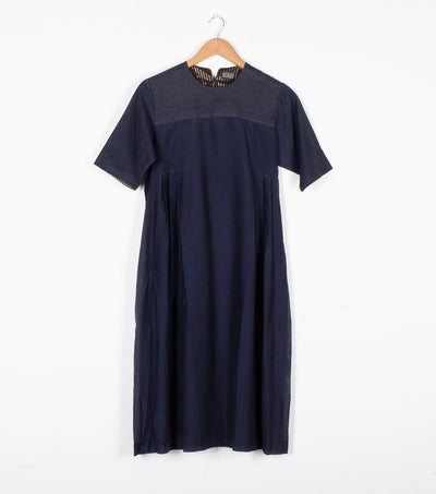 Navy Chanderi Silk Kurta