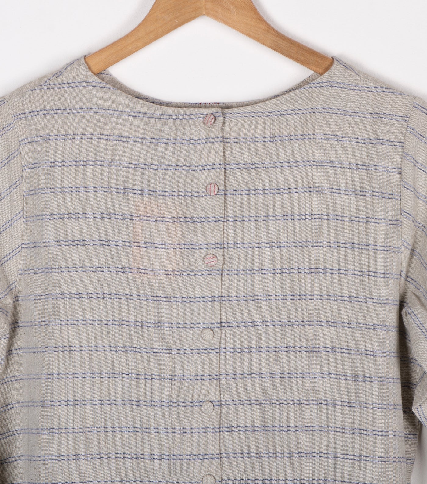 Beige Cotton Embroidered Shirt