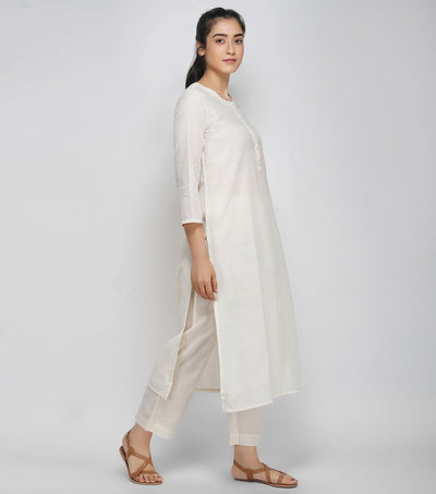 Natural cotton straight kurta