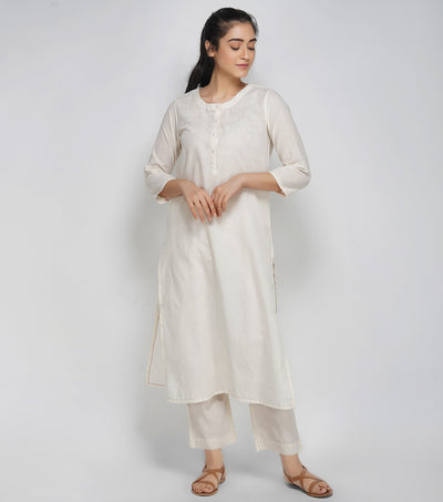 Natural cotton straight kurta