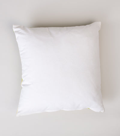 White Patch work Embroidered Cotton Cushion Cover