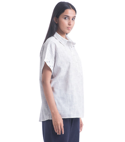 White Cotton linen shirt